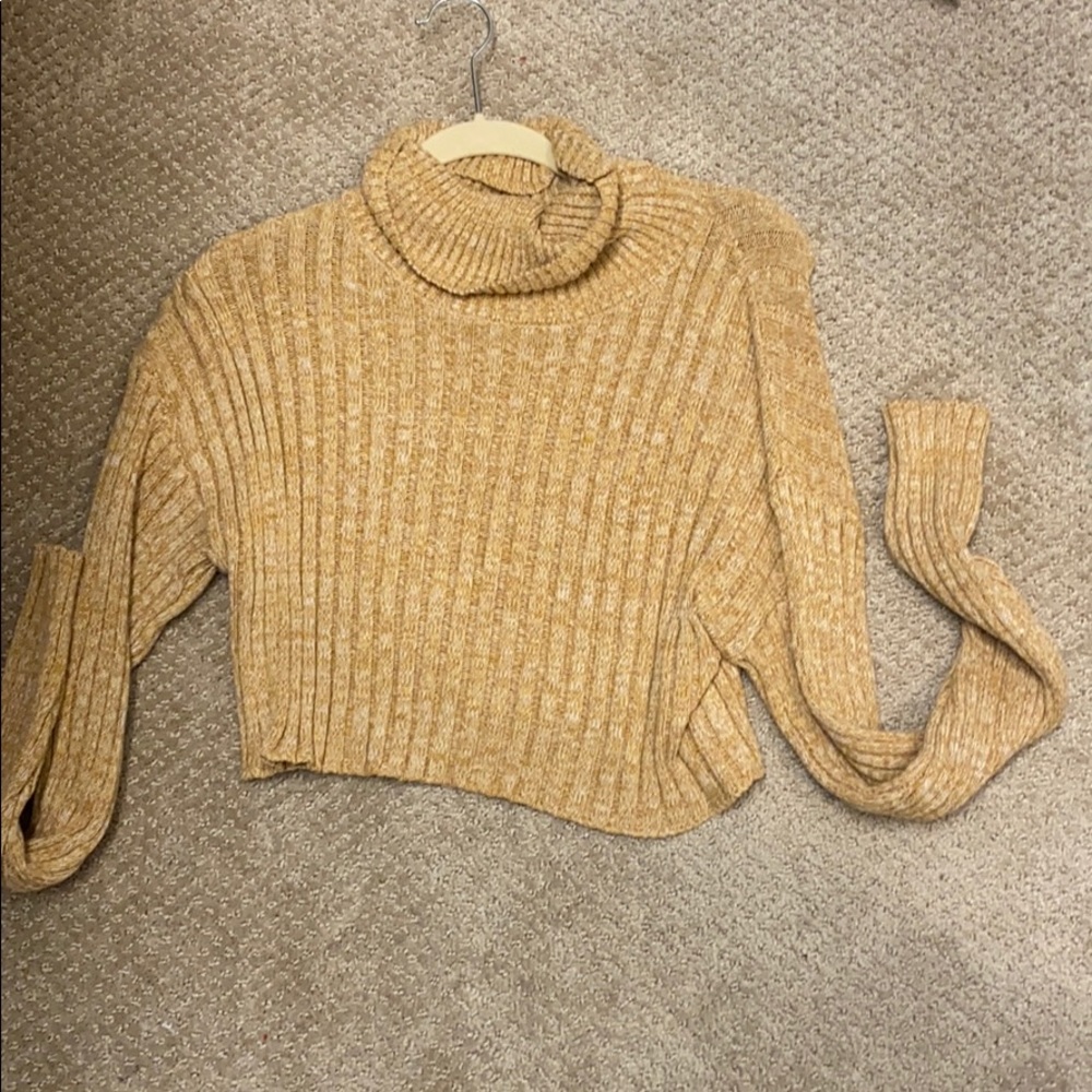 cropped turtleneck